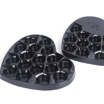 Customized serving disposable divided plastic black food rectangluar tray
