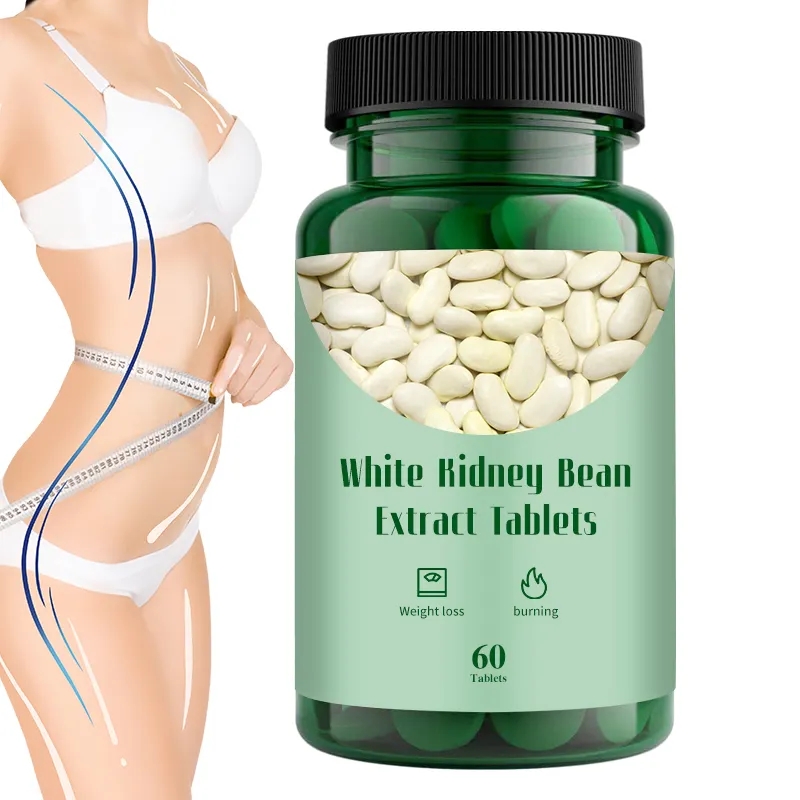 OEM/ODM Organic Vegan Weight Loss Tablets White Kidney Bean Extract Fast Fat Burning White Kidney Bean Slimming Tablets