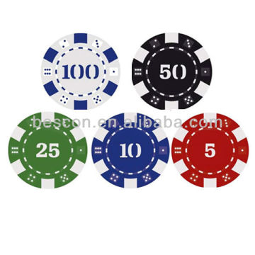 numbered poker chips