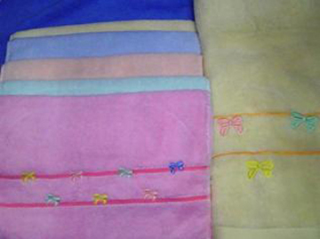 embroidery bath towel