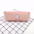 Custom colorful pony plush PU pencil case