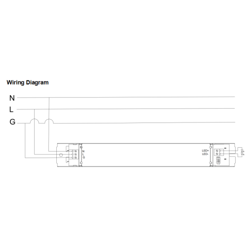Лінейны святлодыёдны драйвер 150 Вт Non SELV