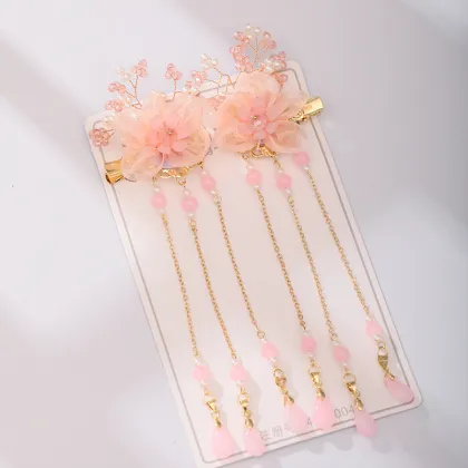 Antique Hanfu Tassel Hair Combs and Clips