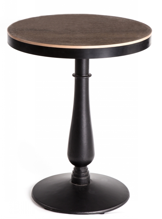 Single Leg Small Round Wooden Restaurant Dining Tables