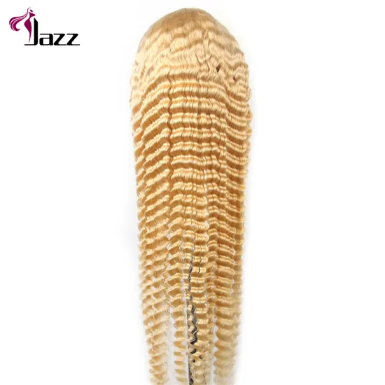 180% density wholesale pre plucked 613 blonde color 13*4 13*6 HD lace ftontal wig brazilian deep curl wigs real human hair wig