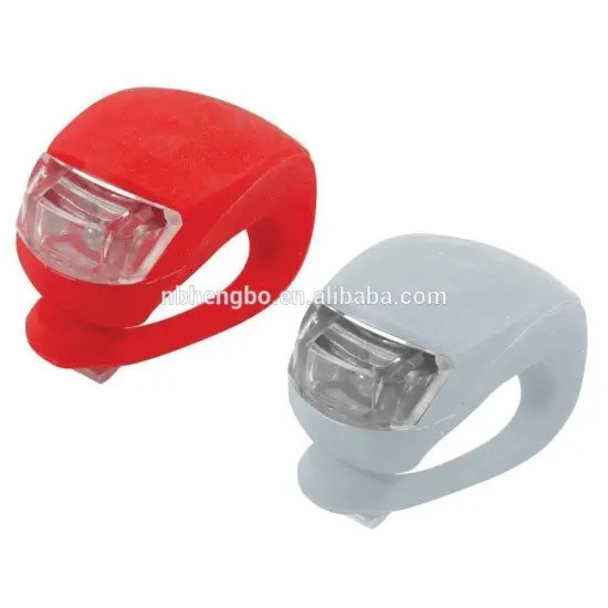 Promotional 2 Led Mountain Bike light Portable 3 modes Silicone mini bike rear light