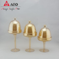 3 PCS/SET plating amber cake stand cake plate