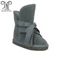 Boys Kanak-kanak Gray Boots Boots dengan Double Shoes