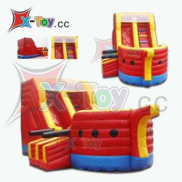 Inflatable buccaneer pirate ship slide