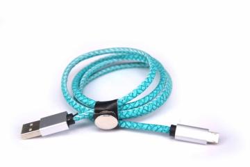 2.4A microfiber stitch metal usb cable