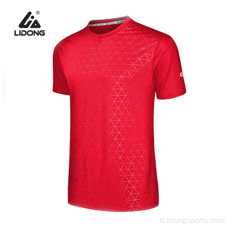 Mabilis na Dry O-Neck Plain Shirt Unisex Running Sportswear
