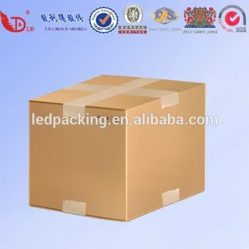 HIgh Quality Fashion Custom Logo Printed Cardboard Brown Corrugated Paper Red Wine Window Packaging Carton Box