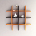 Globe Shape Floating Wall Shelf Orange Black