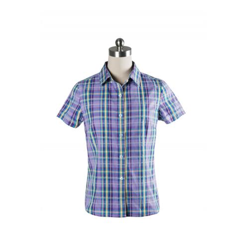 Hohe Qualität billig 100 Baumwollplaid-T-Shirt