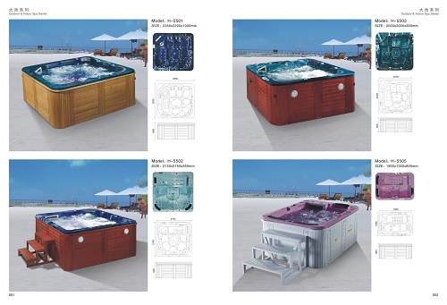 Hot sell CBM H-5501 multifunction Outdoor massage swimpool Luxury spa function bathtub outdoor Whirlpool