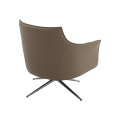 Modern Lounge Room Aniline Leather Arm Chair