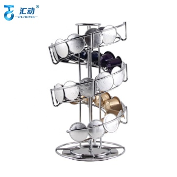 Rotating Nespresso Coffee Capsule, Sugar, and Tea Storage Holder