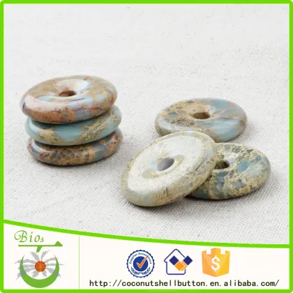 30mm natural shoushan stone donut pendant factory wholesale