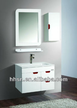 White corner solid wood bathroom wall cabinets