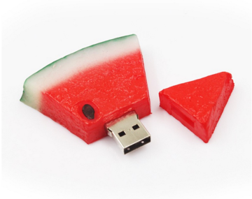 watermelon shape novelty cheap wholesale 2.0 usb flash drive/customized PVC food USB