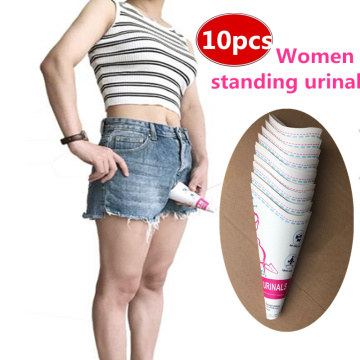 10PCS/lot Paper Urinal Toilet Disposable Woman funnel Urination Device Stand Up Pee Camping Travel Paper Urination Device Toilet