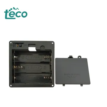 Wholesale ABS Black Square Battery Holder with Cover DIY Tool Kit