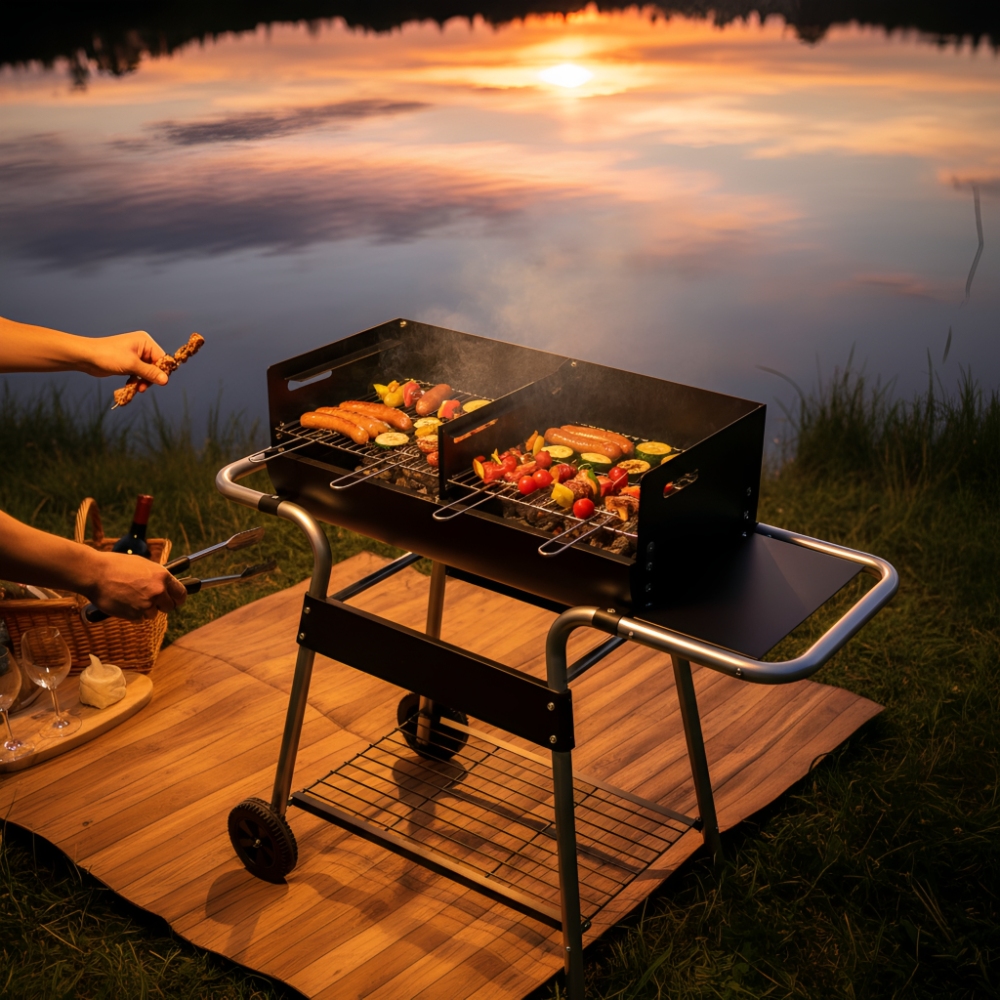 Charcoal BBQ cart