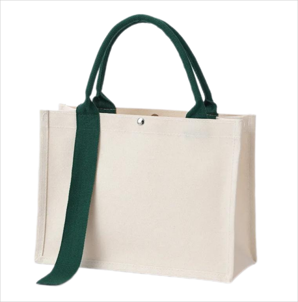 ถุงช้อปปิ้งผ้าใบที่นำกลับมาใช้ใหม่ได้ Custom Reusable Canvas Shopping Bag