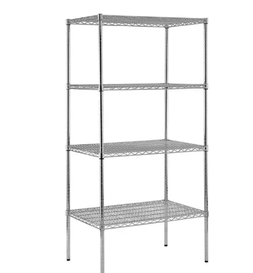 Easy Assembly Chrome Wire Showing Shelf