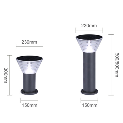 Alum Black Bollard Light