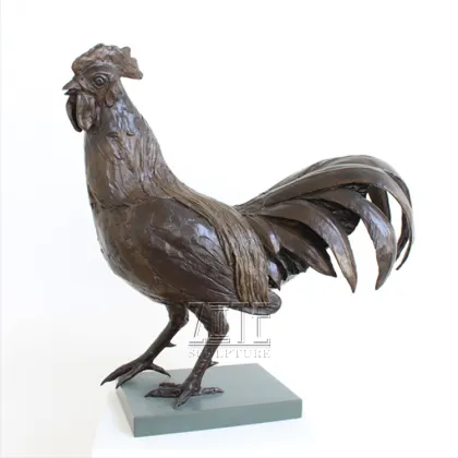 Outdoor Chinese Zodiac Bronze Rooster Sculpture