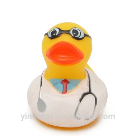 kids vinyl doctor duck toys Eco-friendly floating bath rubber animal toys PVC