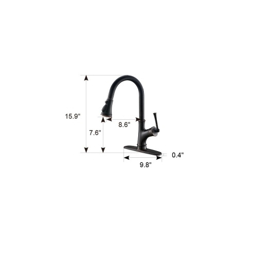 Stainless Steel Black Kitchen Pull Out Faucet