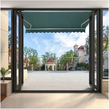 Simple design motorized wall installation aluminum awning polycarbonate extendable strong arm awning