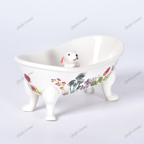 Пасхальный заяц Милые животные Белая детская керамическая посуда
