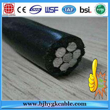 Cable aislado de XLPE / PVC de 4 * 16mm2 XL Cable aéreo aéreo incluido