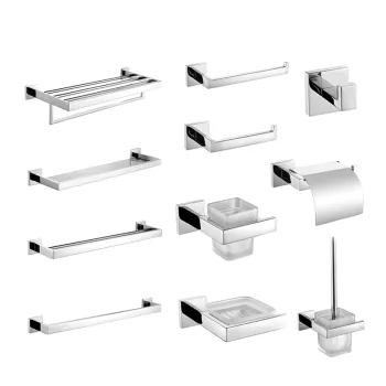 Luxury Stainless Steel Bathroom Sanitary Accessories Set - Fapully Hotel