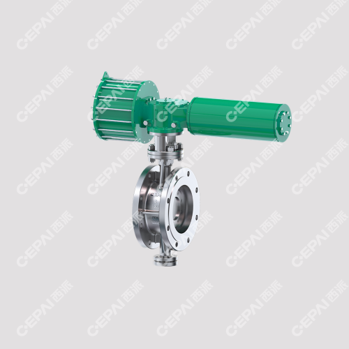 Pneumatic Flanged Triple Eccentric Butterfly Valve