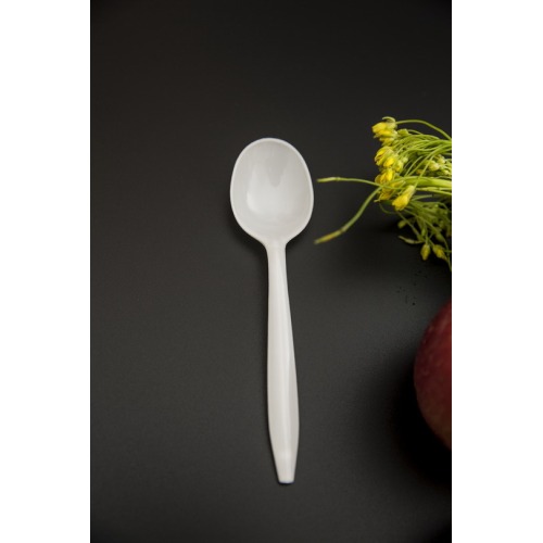 Plastic Spoons Heavy Duty White PP Cutlery Set with Tissue