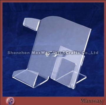 Square shape crystal slant acrylic camera/mobile phone display stand/holder