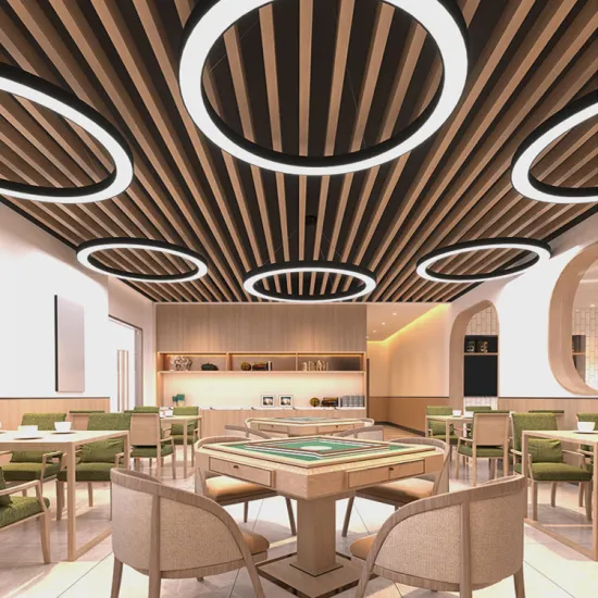 Modern Round LED Pendant Light for Supermarket, Office, and Commercial Use