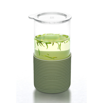 450ml Samadoyo clear glass tea cups with silica gel holder for making tea