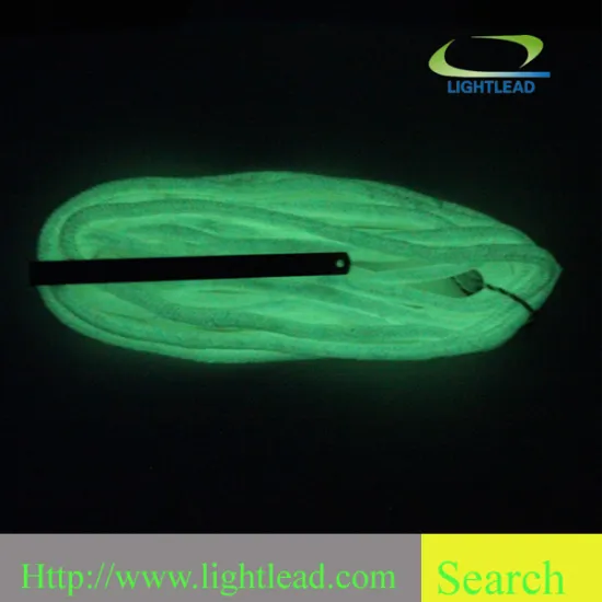 Glow in the dark rope from the glow yarn or thread