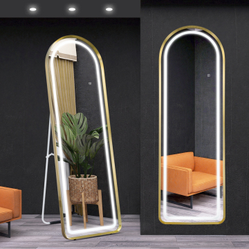 Hot Sale Aluminum Alloy Frame Full Length Floor Mirror with Touch Screen for Drop Shipping