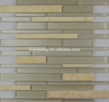 MBP4018 Beige Color Linear Subway Glass Tiles