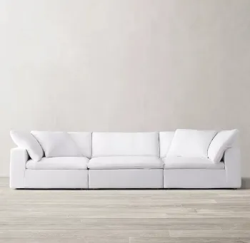 Luxury Living Room Furniture: Indoor Professional Upholstery Density Foam Soft Seat Fabric Sofa Set