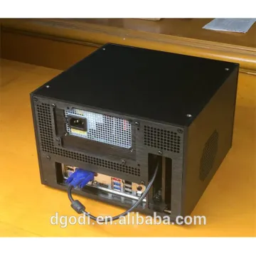 Black anodized cnc aluminum mini-ITX computer case