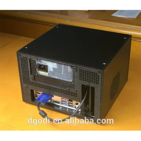 Black anodized cnc aluminum mini-ITX computer case