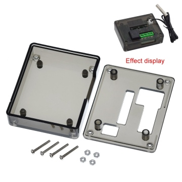 Suis kawalan suhu termostat suhu dc12v dengan kes akrilik