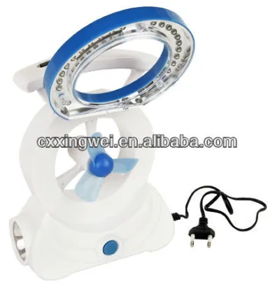 rechargeable fan with LED light/rechargeable lamp with fan/rechargeable emergency fan with light